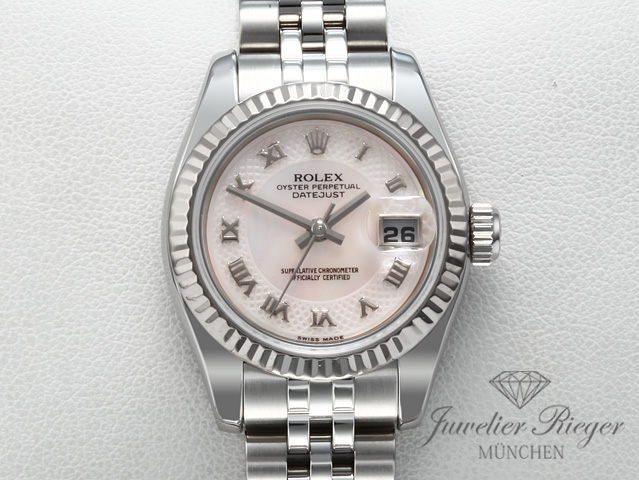 Rolex Lady Datejust Stahl Weissgold 750 Perlmutt 179174 ...